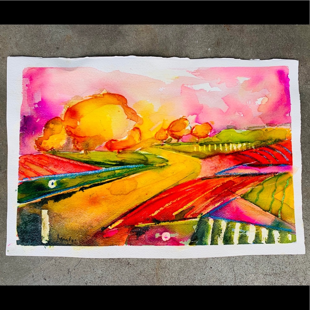 Original Watercolor Painting - Spain